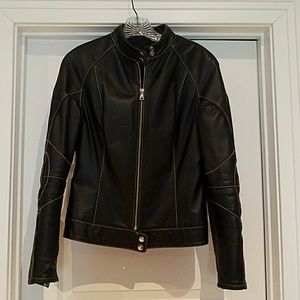 Black genuine leather jacket